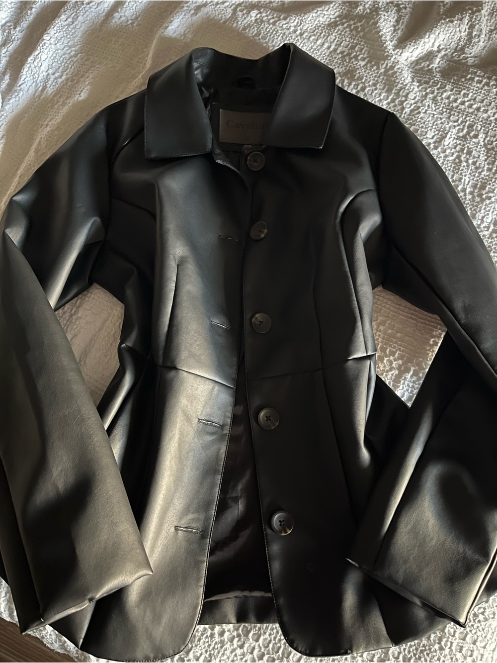 Vegan Leather 90s style Coat